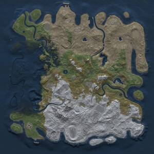 Thumbnail Rust Map: Procedural Map, Size: 5000, Seed: 265669737, 17 Monuments