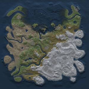 Thumbnail Rust Map: Procedural Map, Size: 4500, Seed: 2097316525, 16 Monuments
