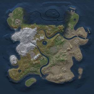 Thumbnail Rust Map: Procedural Map, Size: 3100, Seed: 14304301, 12 Monuments