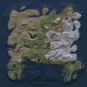 Thumbnail Rust Map: Procedural Map, Size: 4250, Seed: 1969915378, 17 Monuments