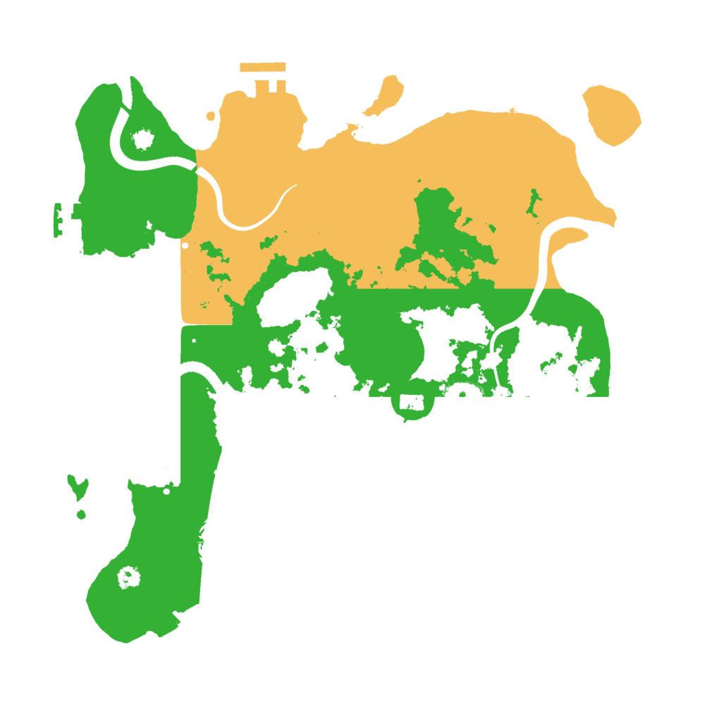 Biome Rust Map: Procedural Map, Size: 3200, Seed: 48099