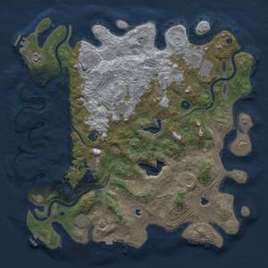Thumbnail Rust Map: Procedural Map, Size: 4500, Seed: 1739604308, 16 Monuments