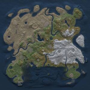 Thumbnail Rust Map: Procedural Map, Size: 4500, Seed: 834126987, 15 Monuments