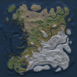 Thumbnail Rust Map: Procedural Map, Size: 4500, Seed: 529633733, 16 Monuments