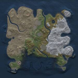 Thumbnail Rust Map: Procedural Map, Size: 3500, Seed: 2087242892, 15 Monuments