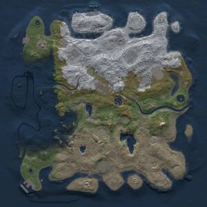Thumbnail Rust Map: Procedural Map, Size: 4000, Seed: 47908974, 16 Monuments