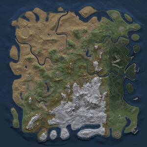 Thumbnail Rust Map: Procedural Map, Size: 5700, Seed: 1123519475, 19 Monuments