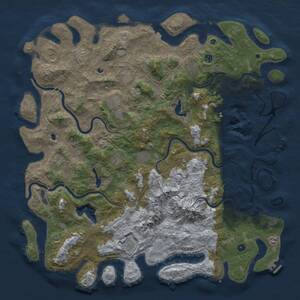 Thumbnail Rust Map: Procedural Map, Size: 5700, Seed: 1123519475, 17 Monuments