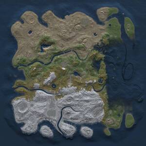 Thumbnail Rust Map: Procedural Map, Size: 4500, Seed: 530802741, 16 Monuments