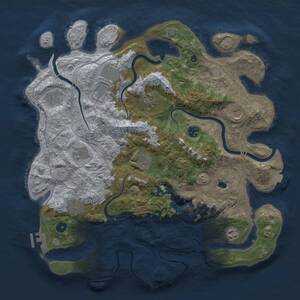 Thumbnail Rust Map: Procedural Map, Size: 4250, Seed: 1105667663, 16 Monuments