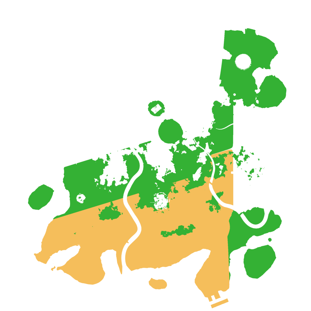 Biome Rust Map: Procedural Map, Size: 3500, Seed: 5327
