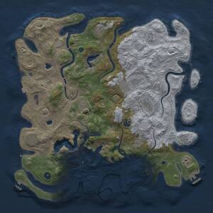 Thumbnail Rust Map: Procedural Map, Size: 4500, Seed: 467147874, 17 Monuments