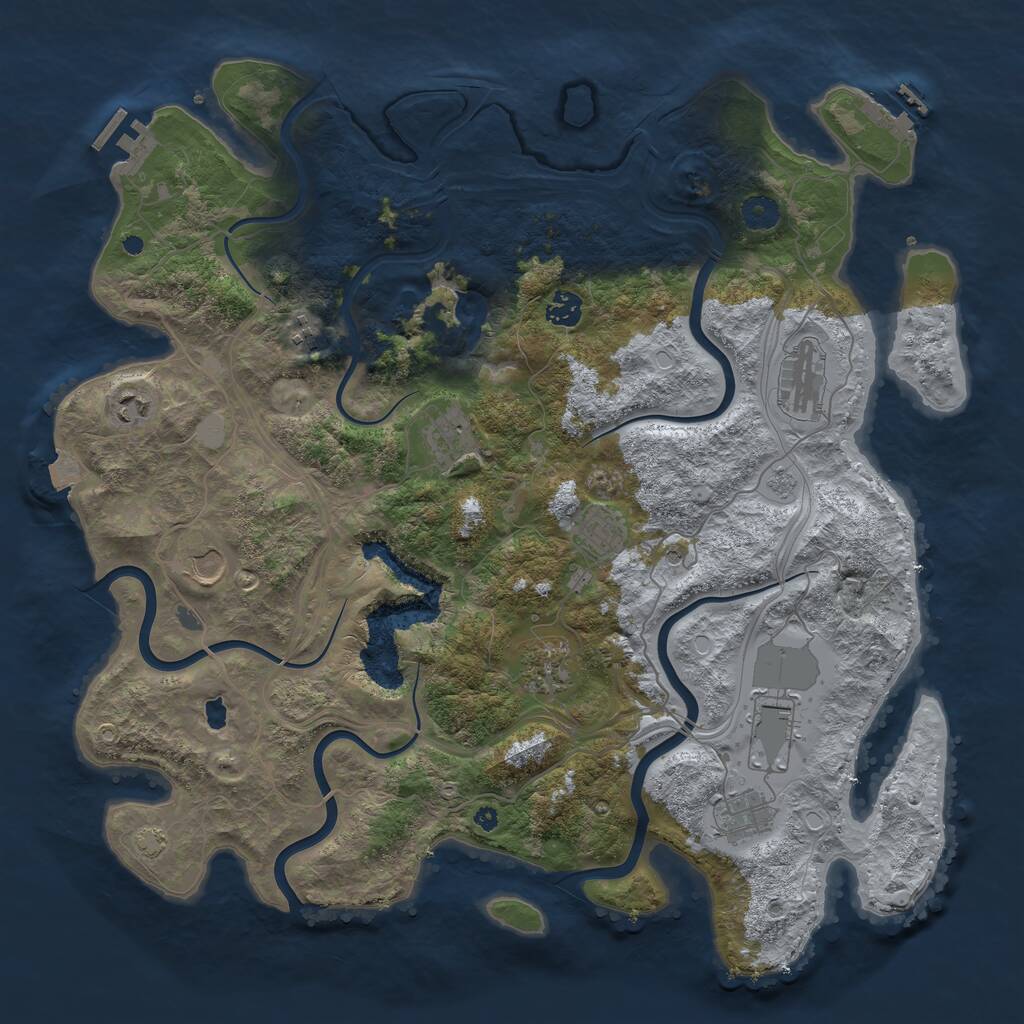Rust Map: Procedural Map, Size: 4250, Seed: 1590580519, 16 Monuments
