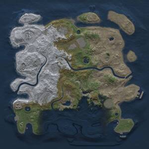 Thumbnail Rust Map: Procedural Map, Size: 4000, Seed: 1605900049, 16 Monuments