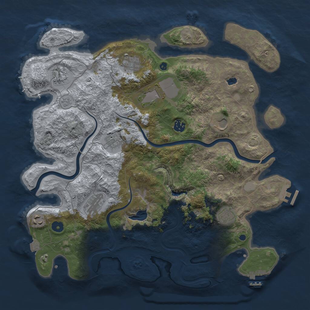 Rust Map: Procedural Map, Size: 4000, Seed: 1605900049, 16 Monuments