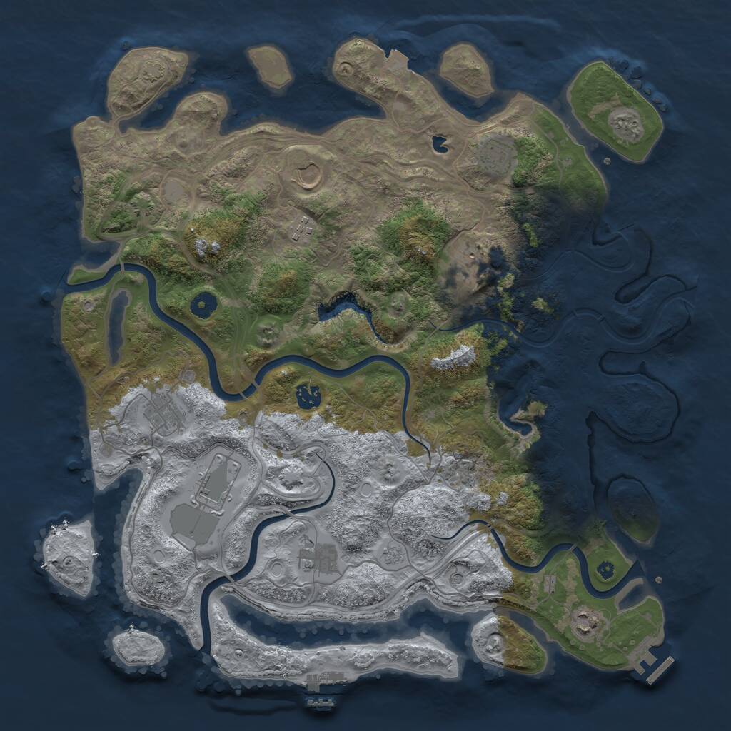 Rust Map: Procedural Map, Size: 4250, Seed: 9146382, 15 Monuments