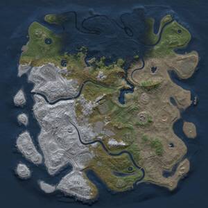 Thumbnail Rust Map: Procedural Map, Size: 4500, Seed: 2138376972, 16 Monuments