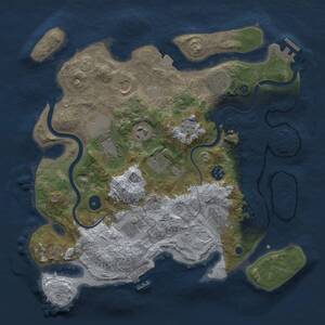 Thumbnail Rust Map: Procedural Map, Size: 3600, Seed: 30814152, 15 Monuments