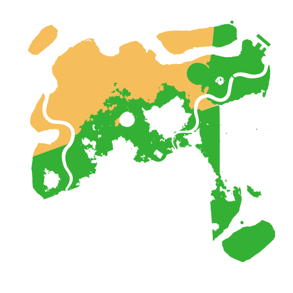 Biome Rust Map: Procedural Map, Size: 3600, Seed: 30814152
