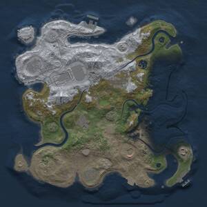 Thumbnail Rust Map: Procedural Map, Size: 3500, Seed: 331668421, 16 Monuments