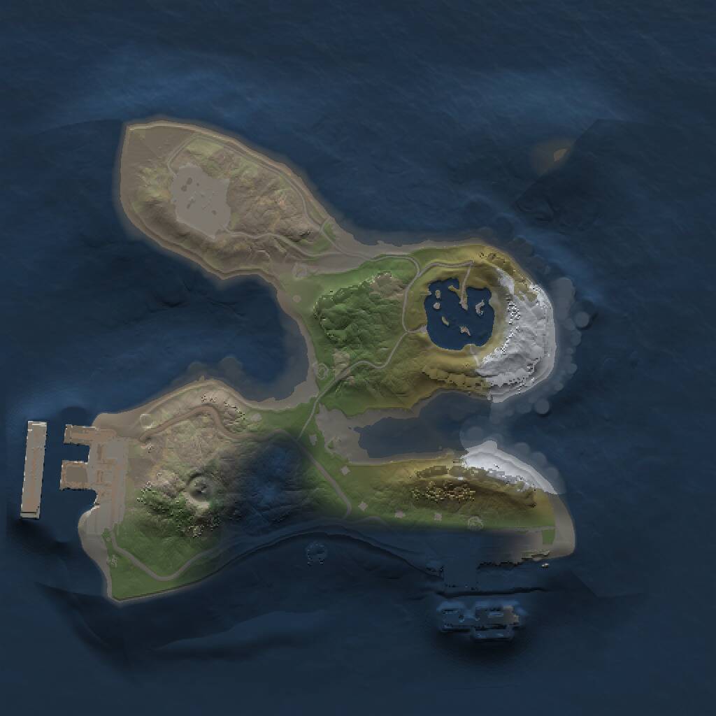 Rust Map: Procedural Map, Size: 1500, Seed: 653465, 4 Monuments