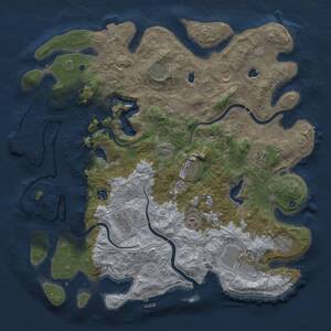Thumbnail Rust Map: Procedural Map, Size: 4500, Seed: 1081133633, 17 Monuments