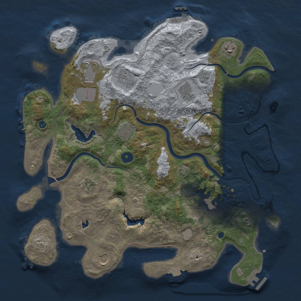 Rust Map: Procedural Map, Size: 4000, Seed: 676172726, 15 Monuments