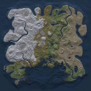 Thumbnail Rust Map: Procedural Map, Size: 4500, Seed: 1476910113, 16 Monuments