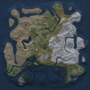 Thumbnail Rust Map: Procedural Map, Size: 4100, Seed: 4444444, 16 Monuments