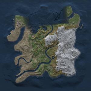 Thumbnail Rust Map: Procedural Map, Size: 3000, Seed: 520062123, 10 Monuments
