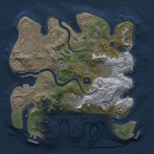 Thumbnail Rust Map: Procedural Map, Size: 3000, Seed: 314911477, 12 Monuments