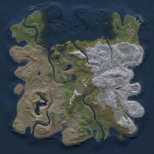 Thumbnail Rust Map: Procedural Map, Size: 4250, Seed: 357592799, 16 Monuments