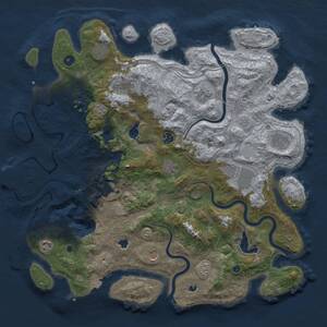 Thumbnail Rust Map: Procedural Map, Size: 4500, Seed: 263317103, 16 Monuments