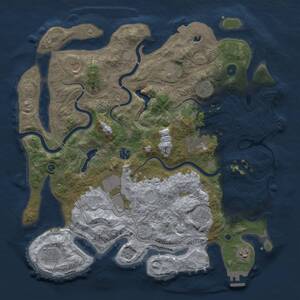 Thumbnail Rust Map: Procedural Map, Size: 4250, Seed: 1962964890, 16 Monuments