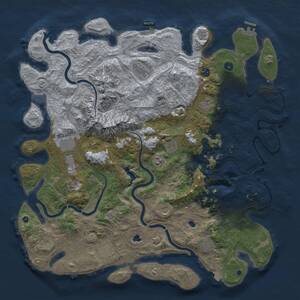 Thumbnail Rust Map: Procedural Map, Size: 5000, Seed: 578314499, 17 Monuments