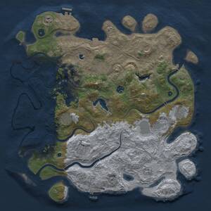 Thumbnail Rust Map: Procedural Map, Size: 4300, Seed: 724657025, 16 Monuments
