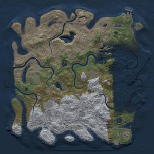Thumbnail Rust Map: Procedural Map, Size: 4200, Seed: 2140305956, 15 Monuments