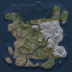 Thumbnail Rust Map: Procedural Map, Size: 3600, Seed: 146620, 16 Monuments