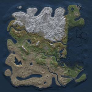 Thumbnail Rust Map: Procedural Map, Size: 4500, Seed: 1572212945, 17 Monuments
