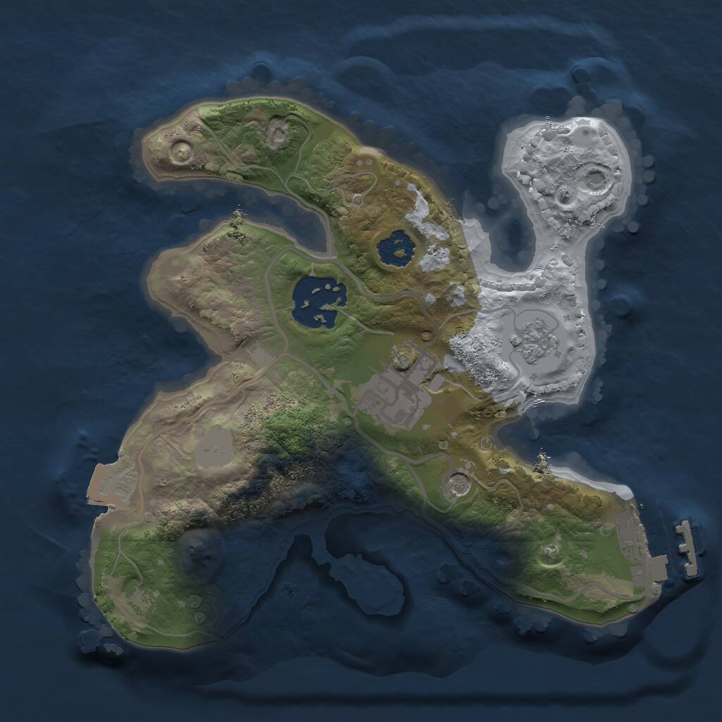 Rust Map: Procedural Map, Size: 2000, Seed: 1745255898, 6 Monuments