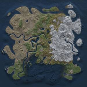 Thumbnail Rust Map: Procedural Map, Size: 4500, Seed: 472760996, 16 Monuments