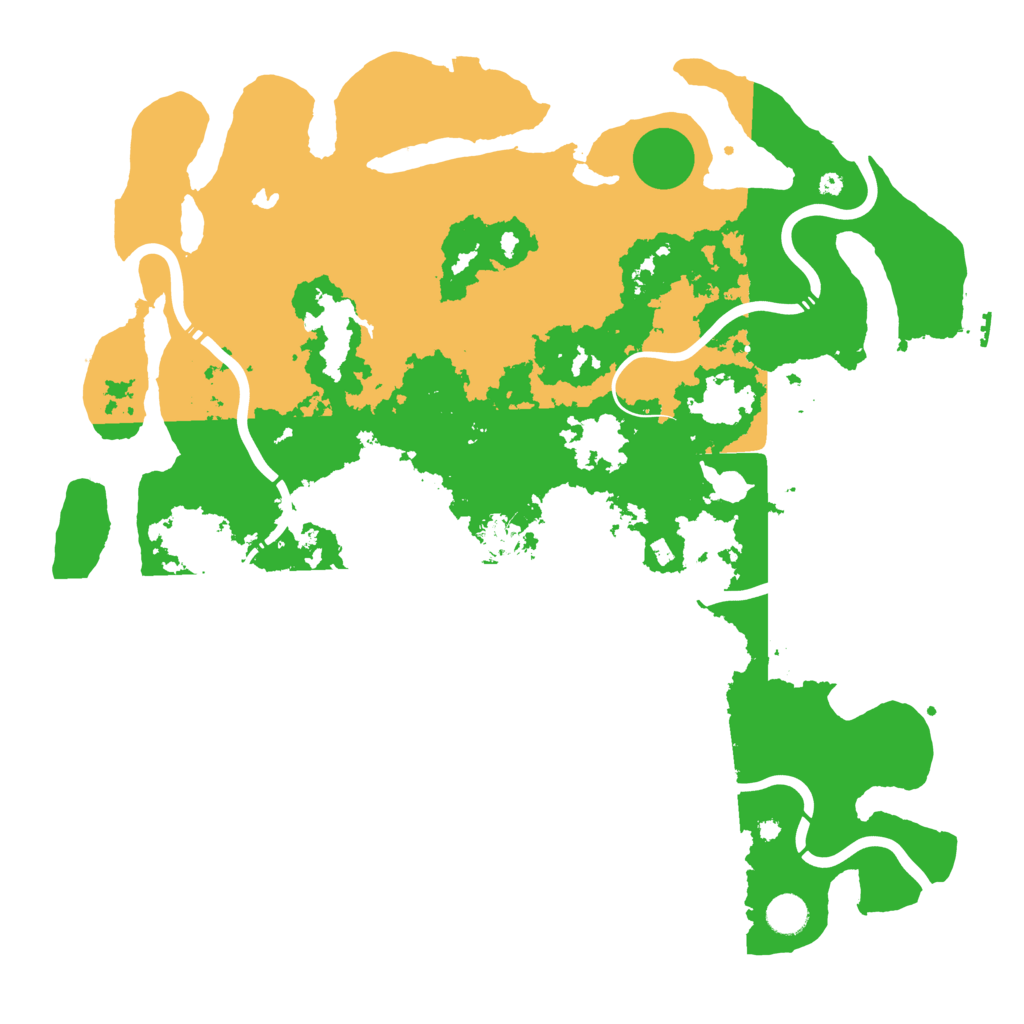 Biome Rust Map: Procedural Map, Size: 4400, Seed: 18108