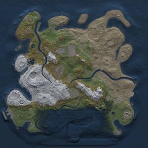 Thumbnail Rust Map: Procedural Map, Size: 3500, Seed: 1145899466, 13 Monuments
