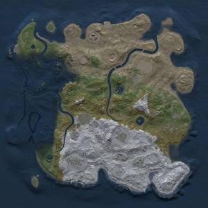 Thumbnail Rust Map: Procedural Map, Size: 3750, Seed: 539002957, 15 Monuments