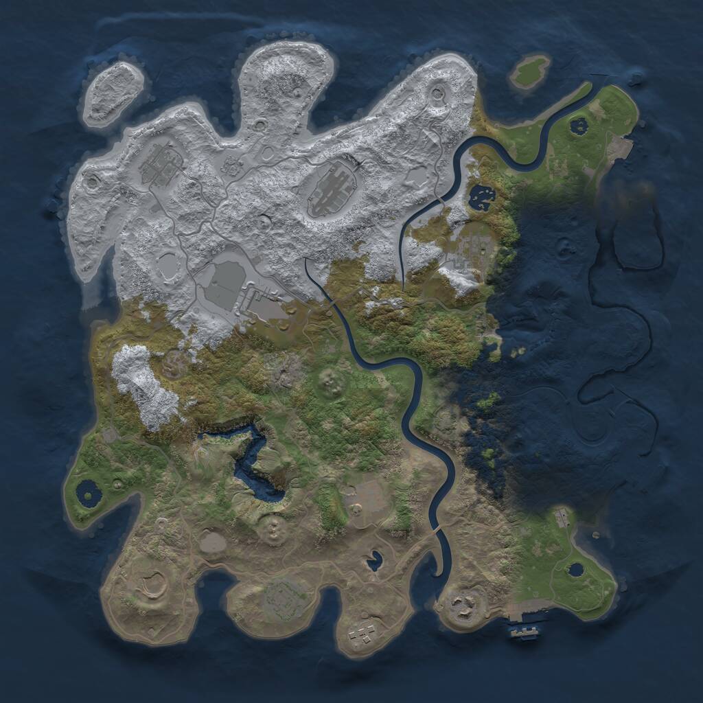 Rust Map: Procedural Map, Size: 4000, Seed: 171238322, 16 Monuments