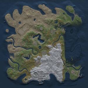 Thumbnail Rust Map: Procedural Map, Size: 4500, Seed: 2133162539, 15 Monuments