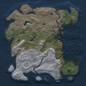 Thumbnail Rust Map: Procedural Map, Size: 4500, Seed: 962846350, 16 Monuments