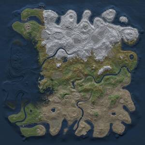 Thumbnail Rust Map: Procedural Map, Size: 4500, Seed: 718094753, 17 Monuments