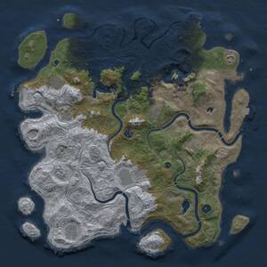 Thumbnail Rust Map: Procedural Map, Size: 4500, Seed: 630574395, 16 Monuments