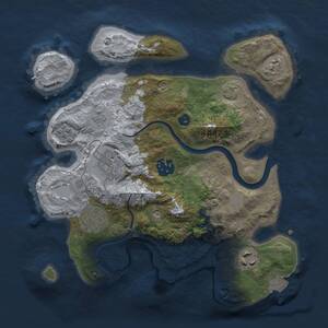Thumbnail Rust Map: Procedural Map, Size: 2750, Seed: 9838, 9 Monuments